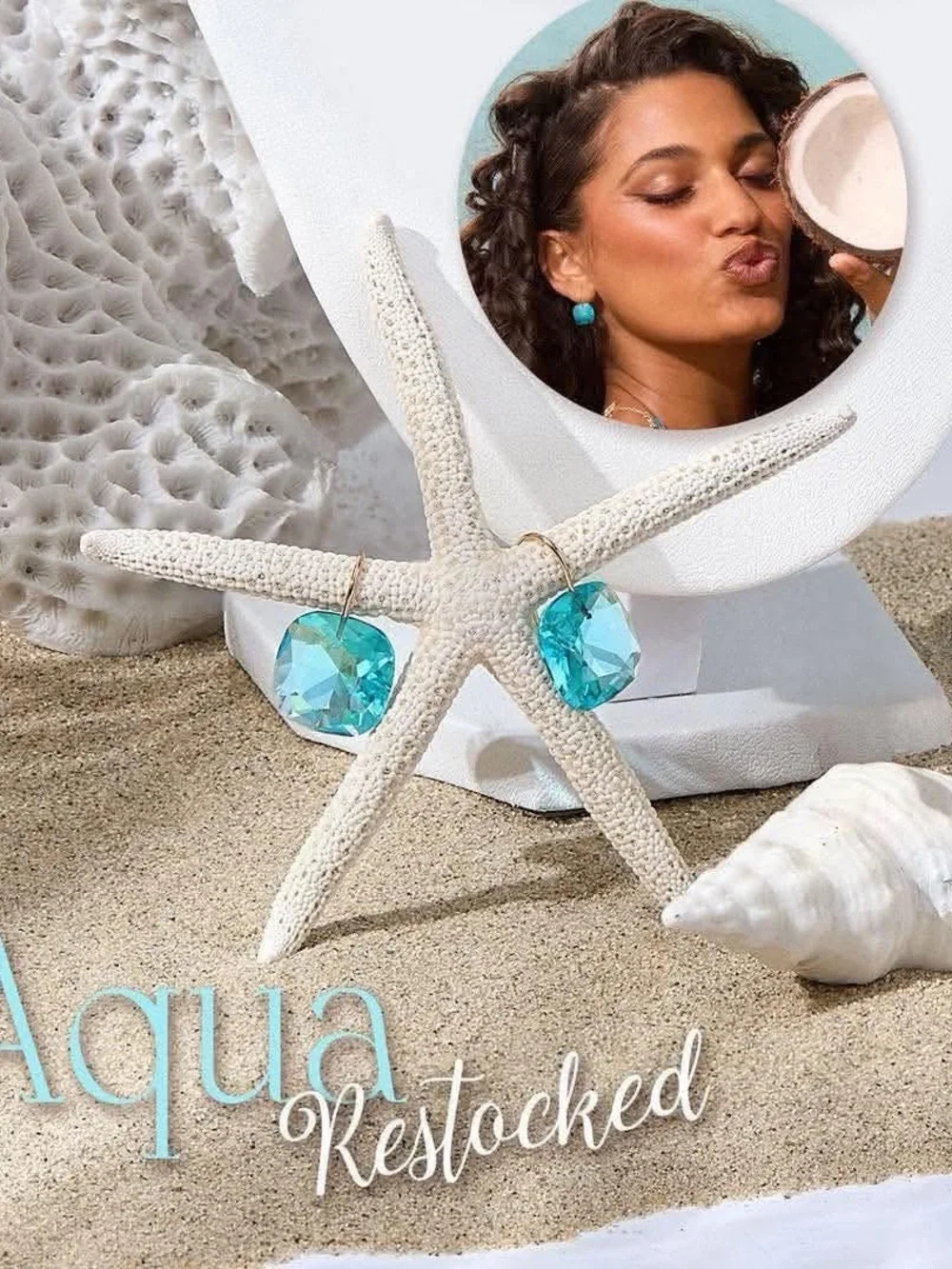 Park Lane Aqua Crystal Drop Earrings